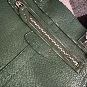 Coach Forest Green Leather Shoulder Bag